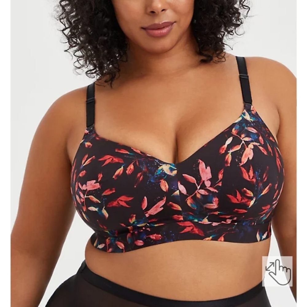 Torrid Multi Fall Leaves 360 back Smoothing Wire-free Longline Bra